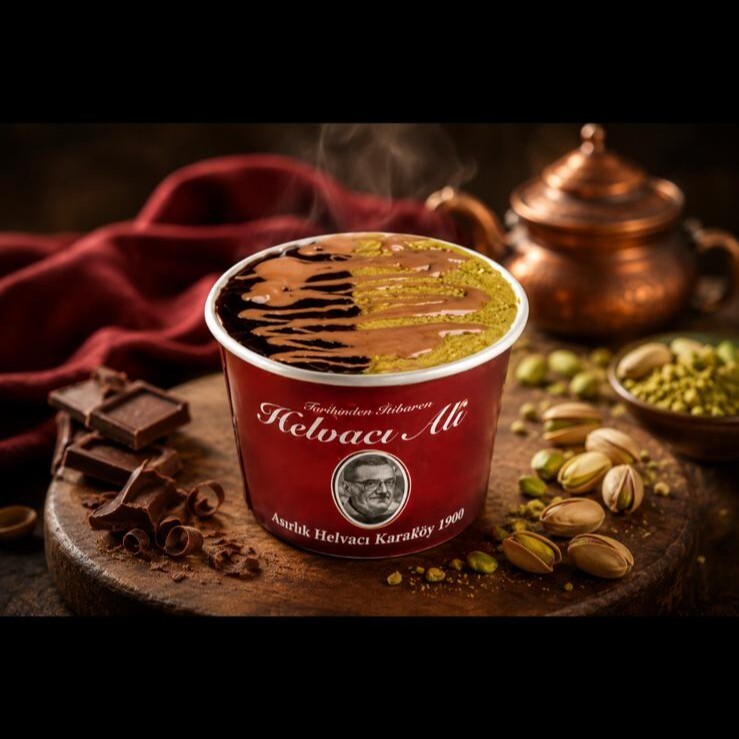 Dubai Çikolatalı İrmik Helvası Dondurmasız (Extra boy 260 gr)