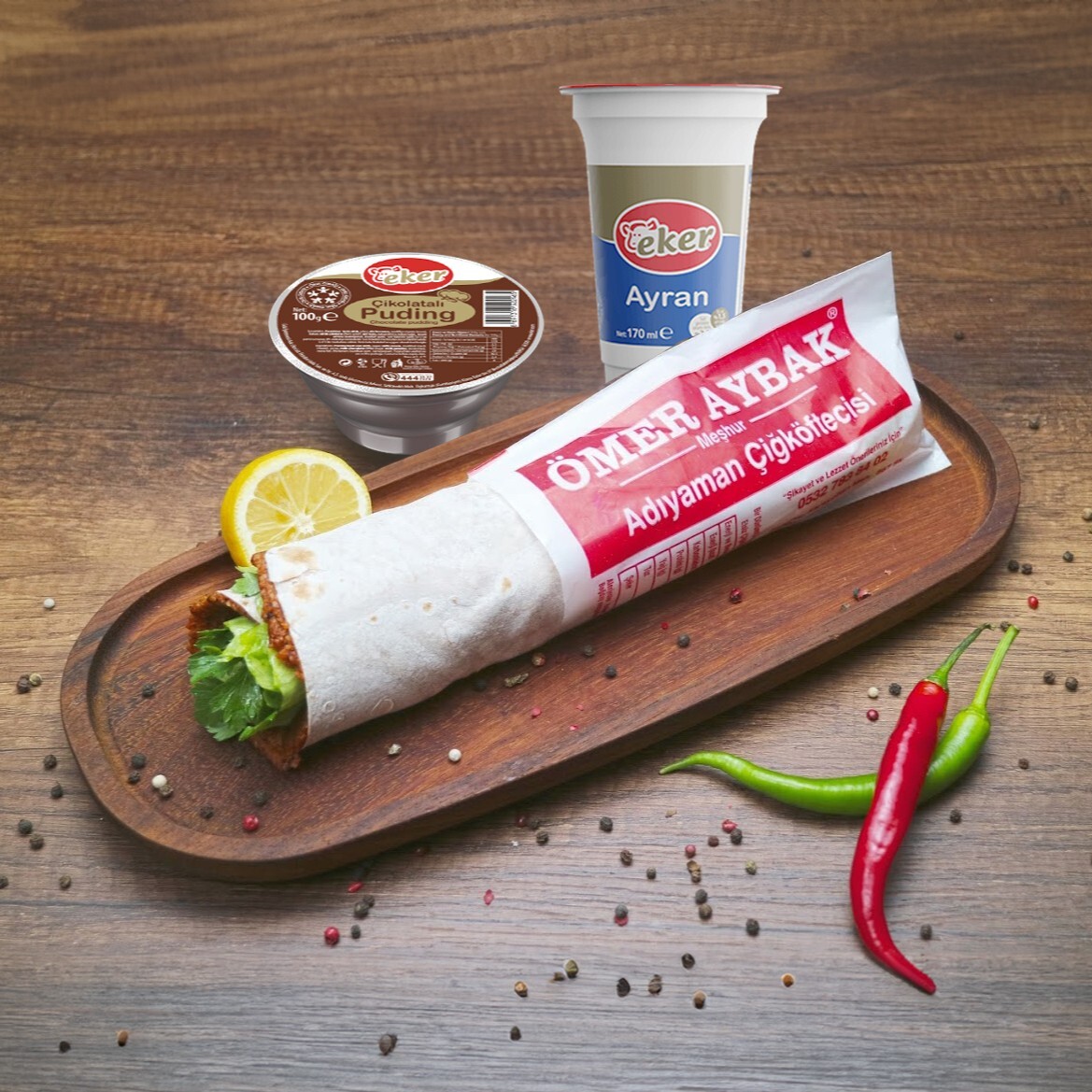 Dürüm + Ayran + Tatlı