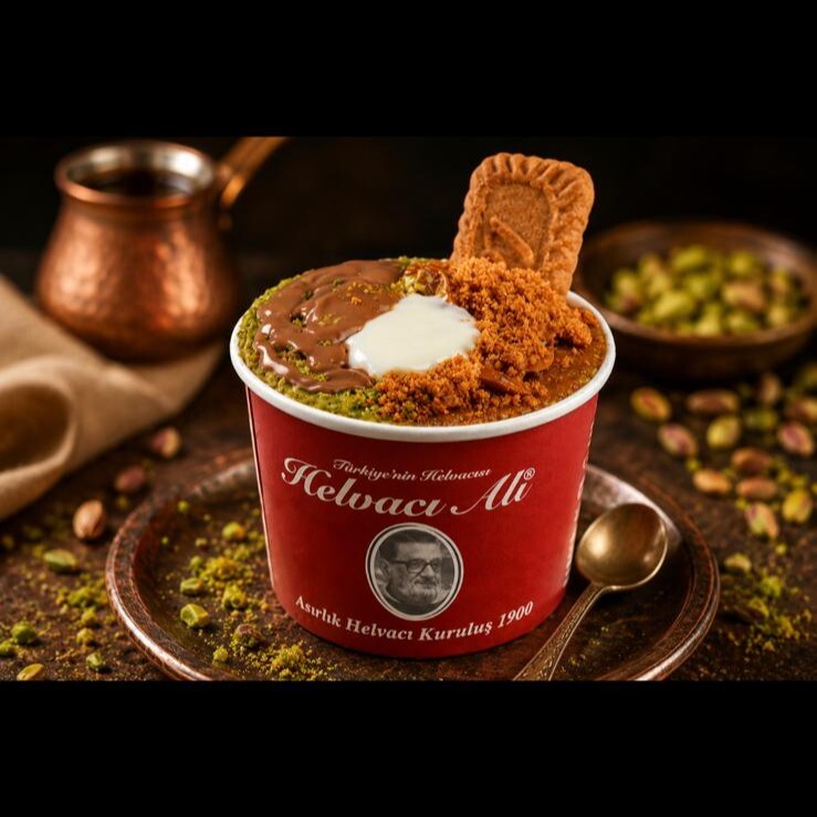 Lotus Bisküvili İrmik Helvası & Dubai Sosu Dondurmalı (Extra boy 260 gr)