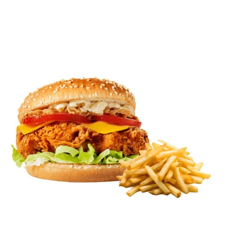 Cheddarlı Çıtır Tavuk Burger