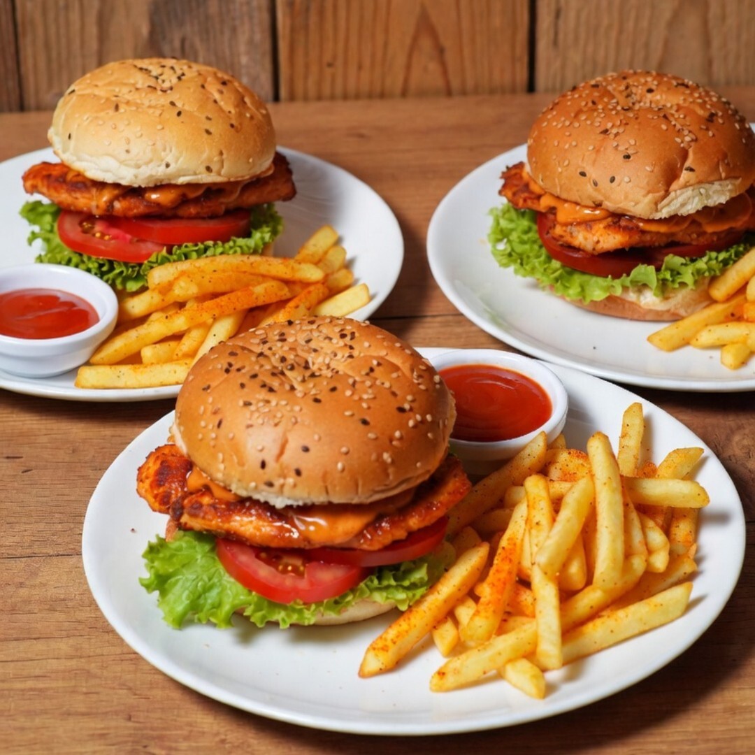 Meksika Acılı 3lü Tavuk Burger
