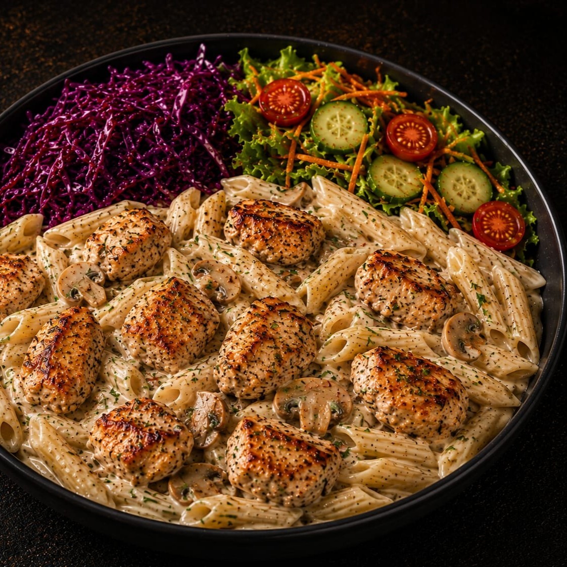 Kremalı Mantarlı Penne