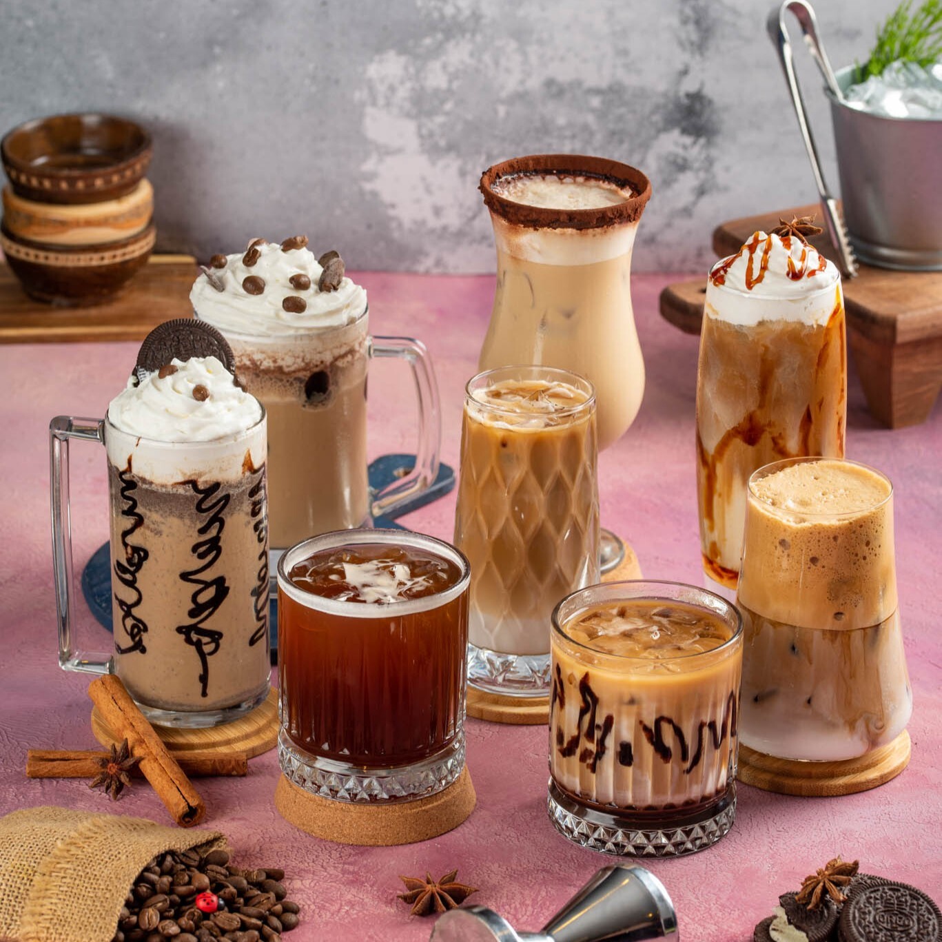 Iced Caffee Latte (180,36 KCal)