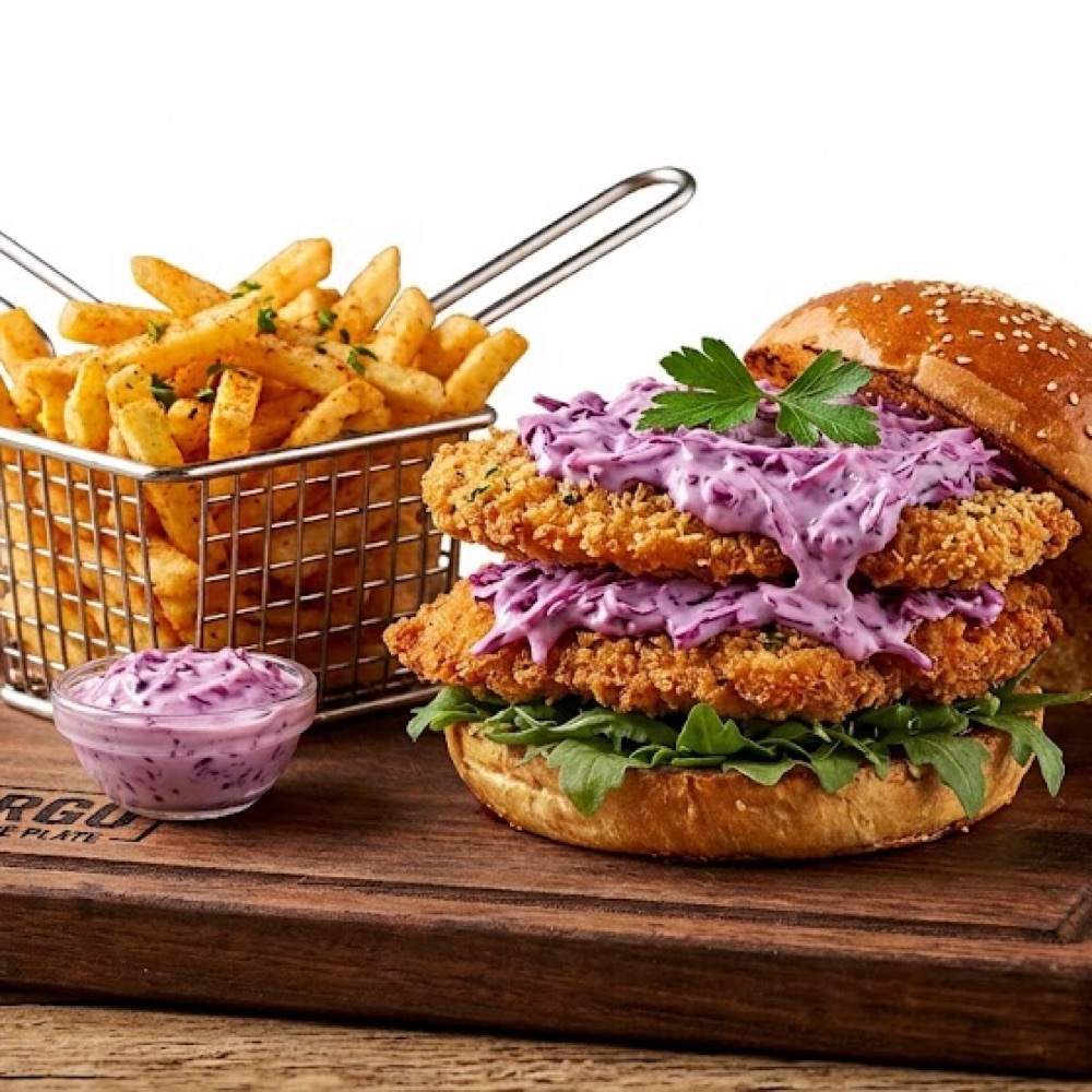 Paneli Tavuk Burger Menü