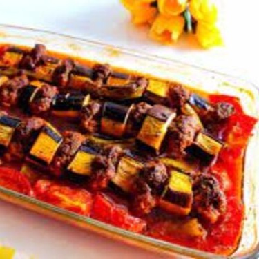 Domates Soslu Patlican Kebabı