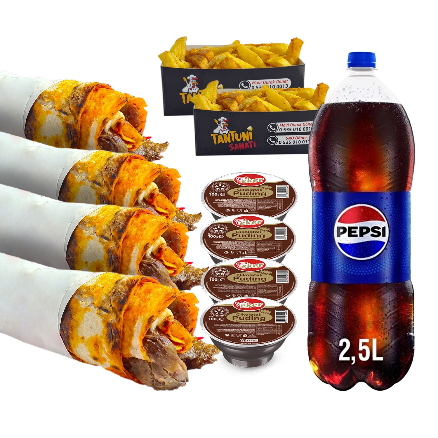 4'lü Et Döner Dürüm Menü 3