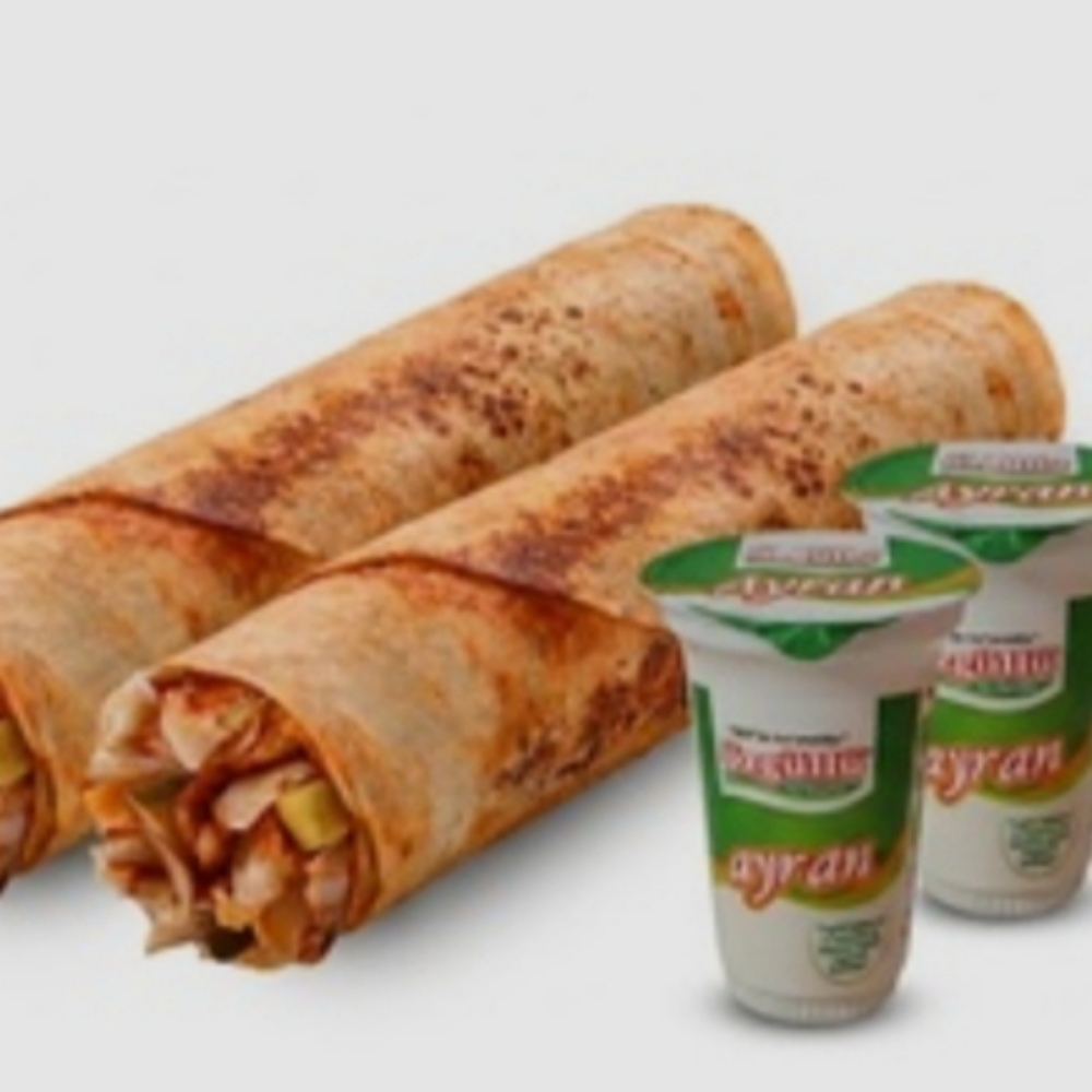 ikili paket Hatay usulü döner+ayran