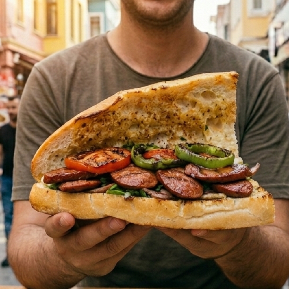 Sucuk Ekmek (Yarım)