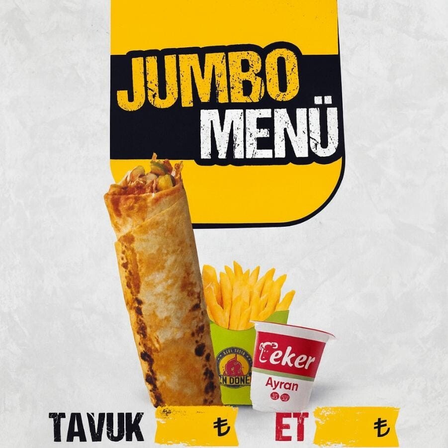 Tavuk Döner Jumbo Menü