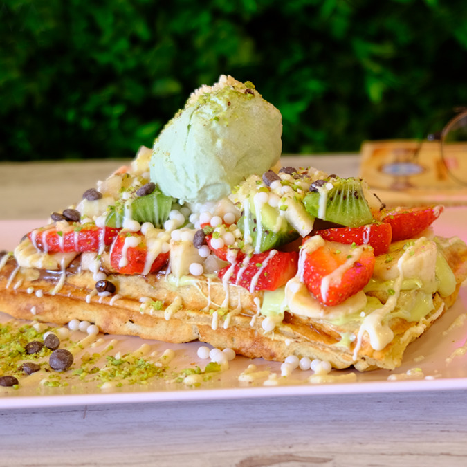 Sade Dondurmalı Waffle