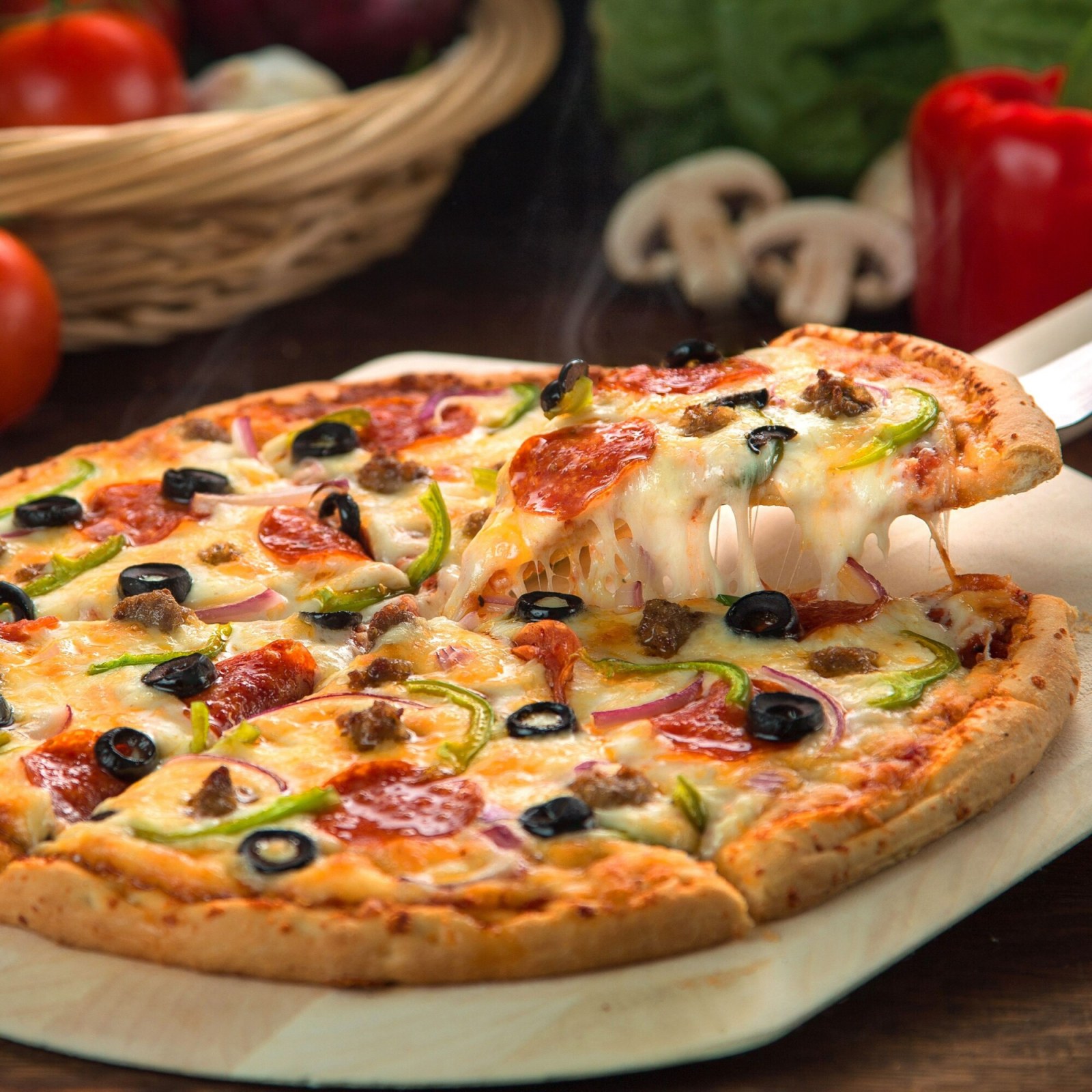 Vejeteryan Pizza (Büyük Boy)
