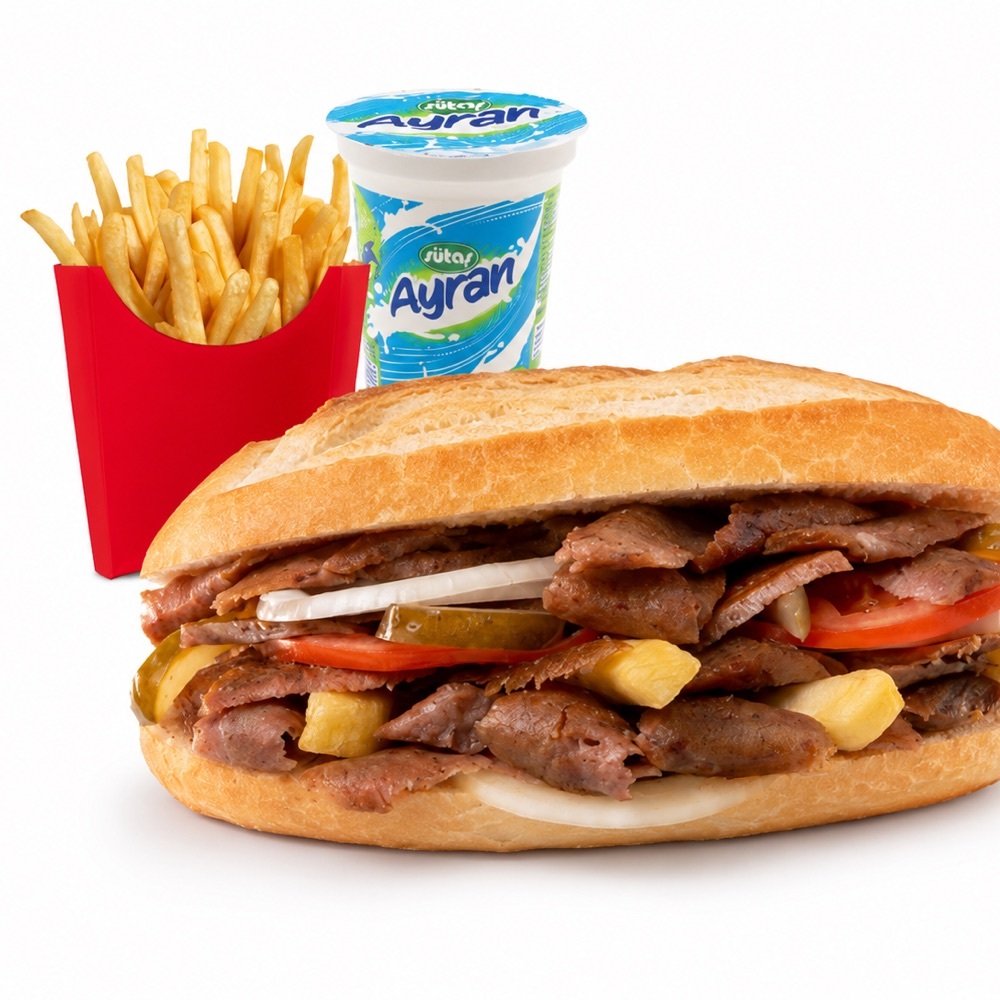 Sandviç Ekmek Et Döner Menüsü