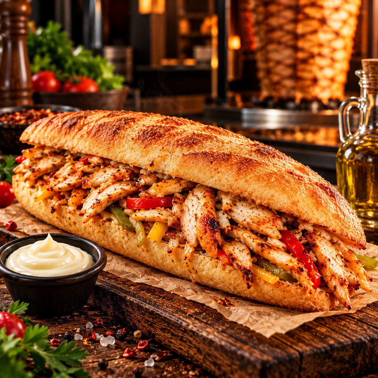 Tam Ekmek Arası Tavuk Döner