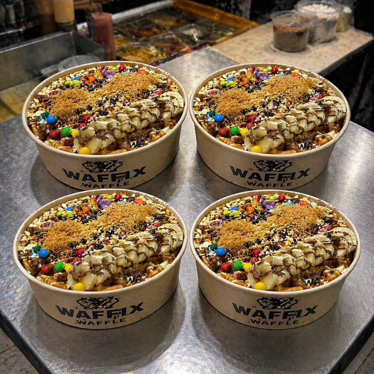 Waffix Waffle 4'lü Muz Şöleni