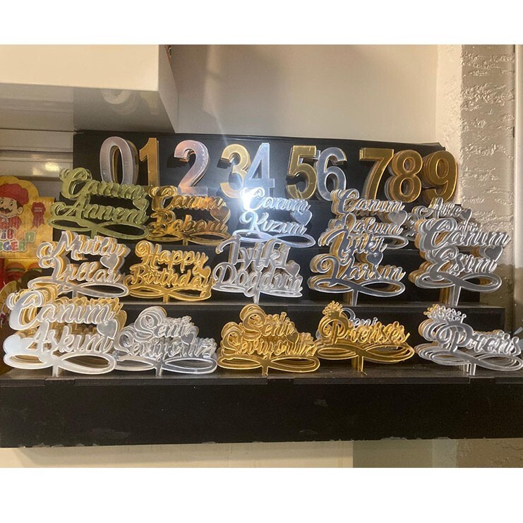 Yazılı Pasta Süsleri