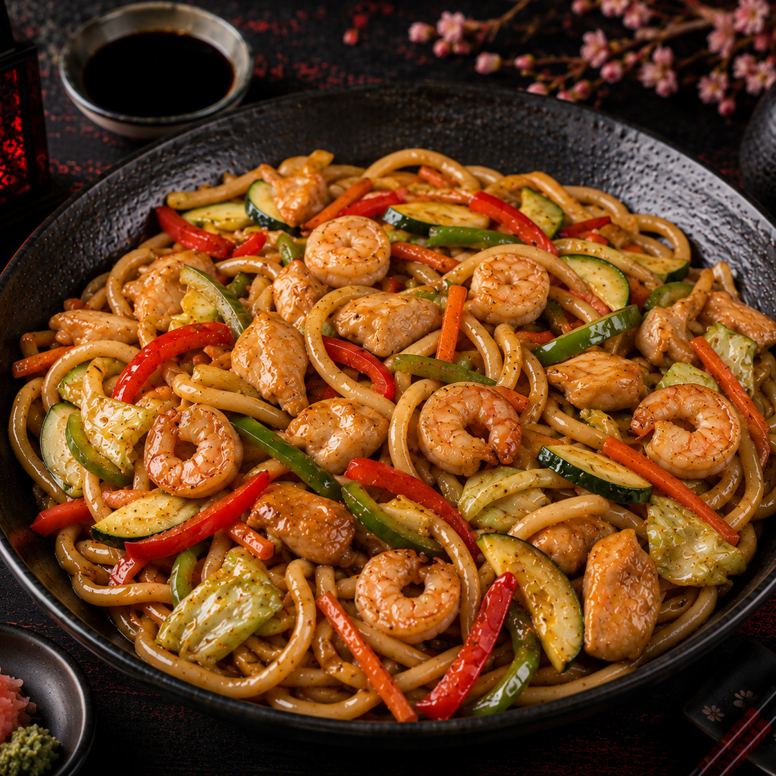 Karidesli Tavuklu Udon