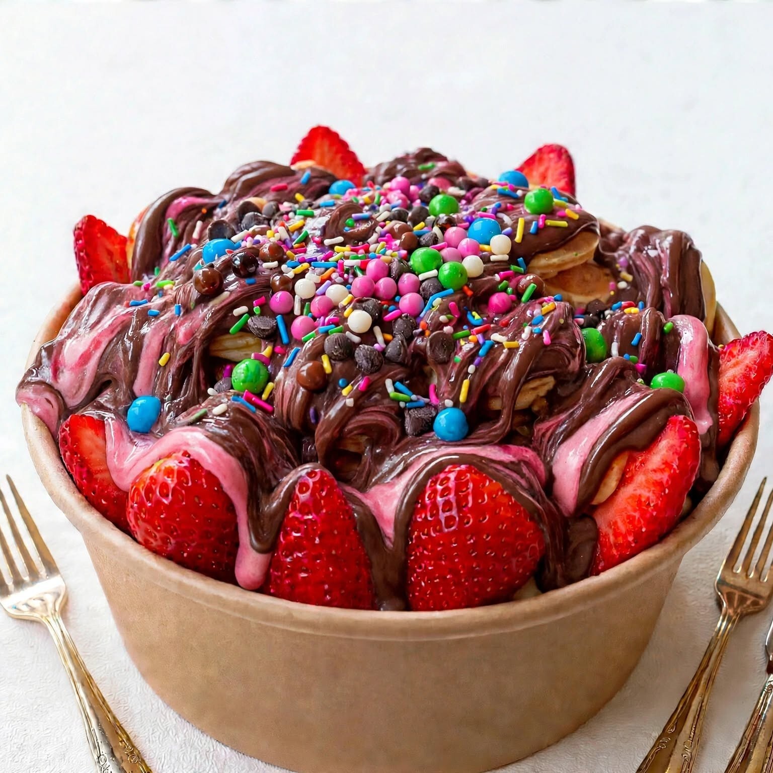 Milk Berry Bowl Pankek Waffle (Small)