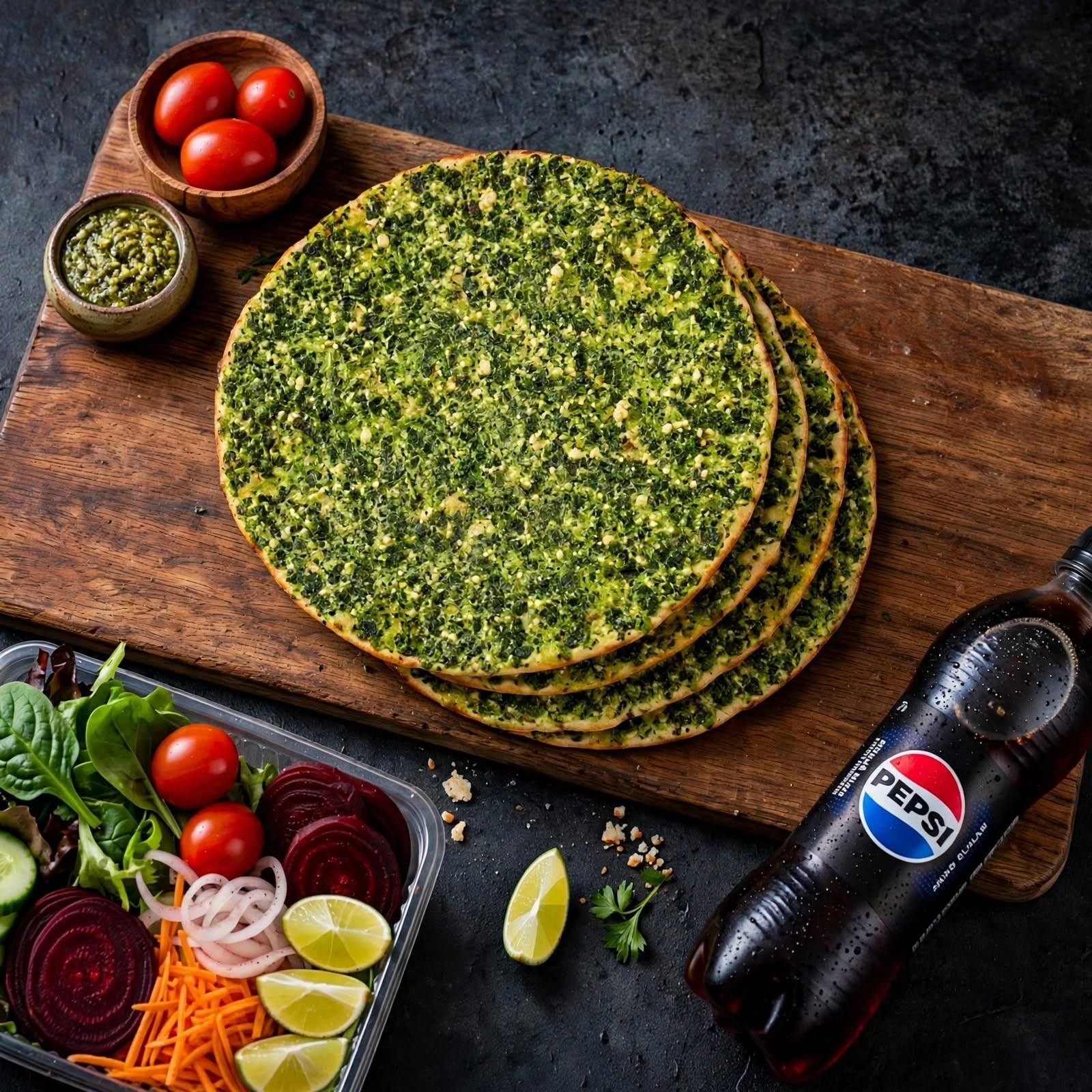 Ispanaklı Peynirli Lahmacun Menü (2 Adet)