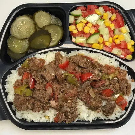 Pilav Üstü Saç Kavurma (Pilav 350gr- Dana eti 150 gr)