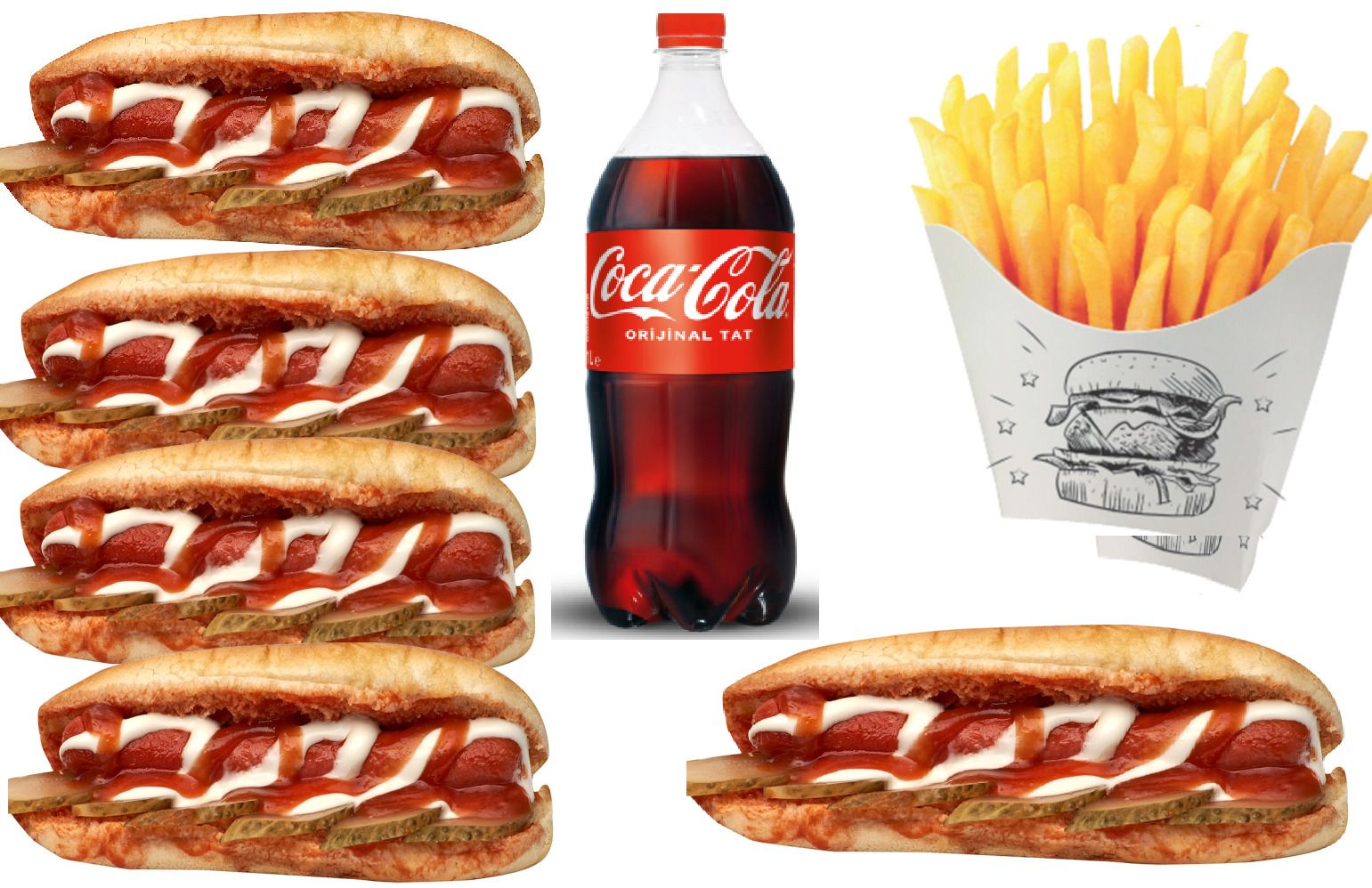 5 Li Soslisli+Patates Menü