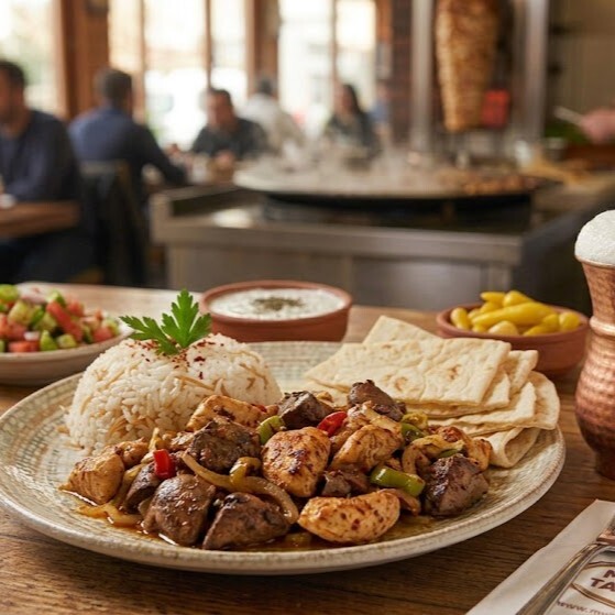 1.5 Porsiyon kori soslu tavuk ve tavuk cigerli