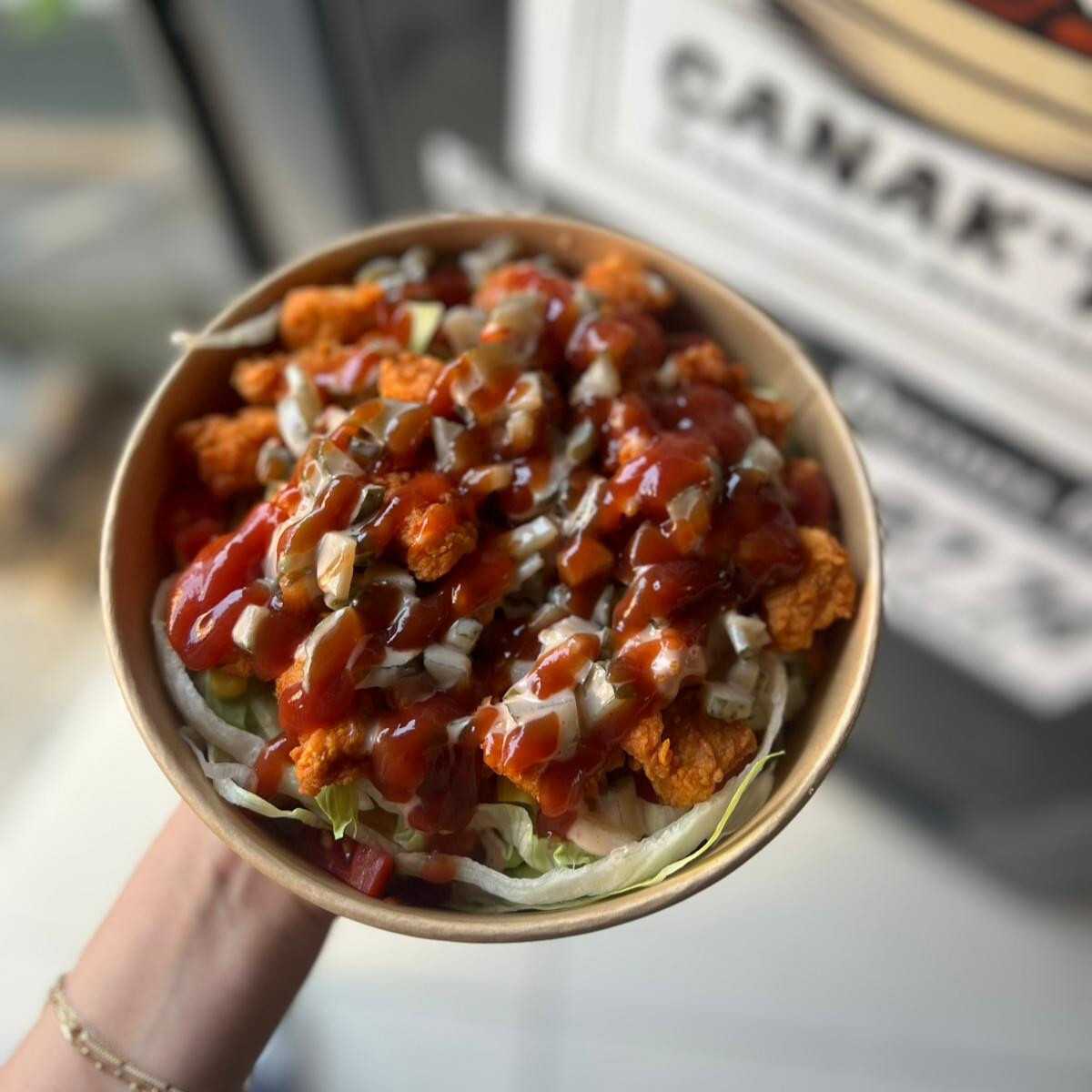 Chicken Burger Bowl