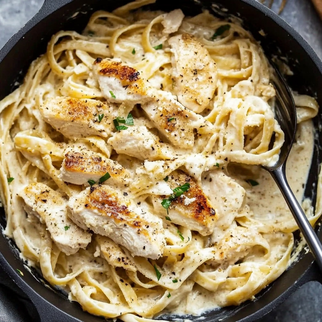 Kremalı Tavuklu Fettuccine