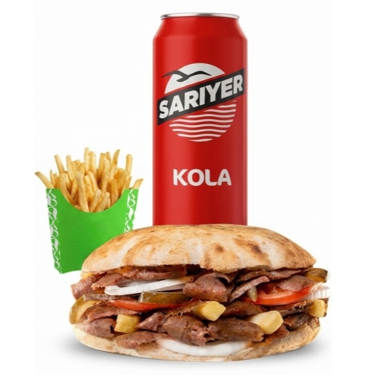 Et Döner + Patates + Kola (3'lü Menü)