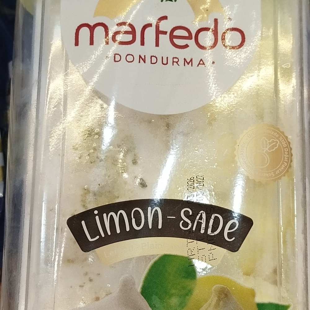 Limonlu ve Sade Dondurma 500 gr