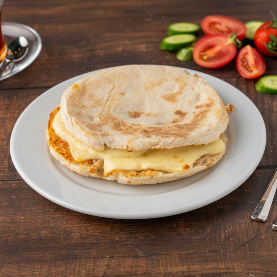 Sade Kaşarlı Bazlama Tost