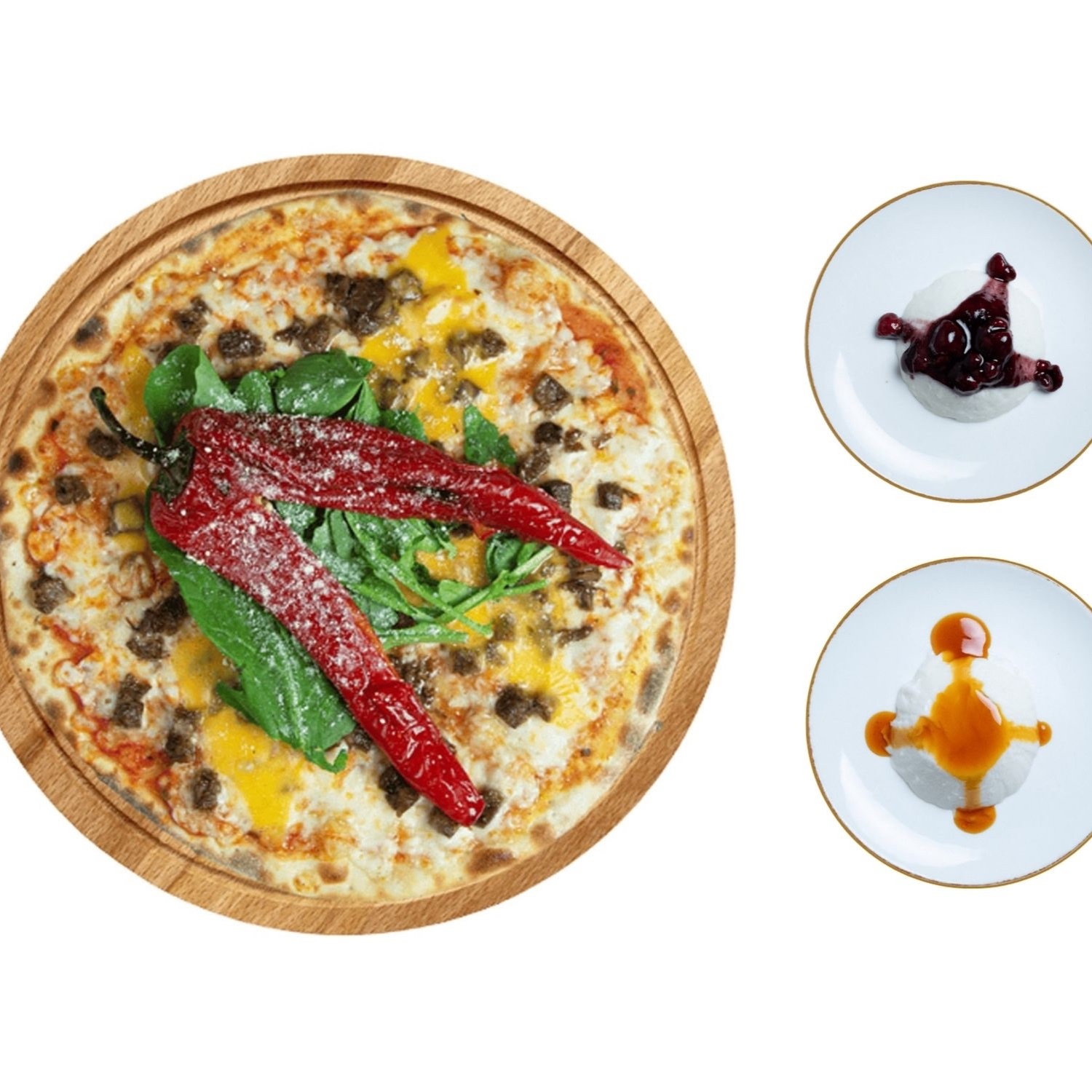Cheddar Peynirli Kavurmalı Pizza (Orta)