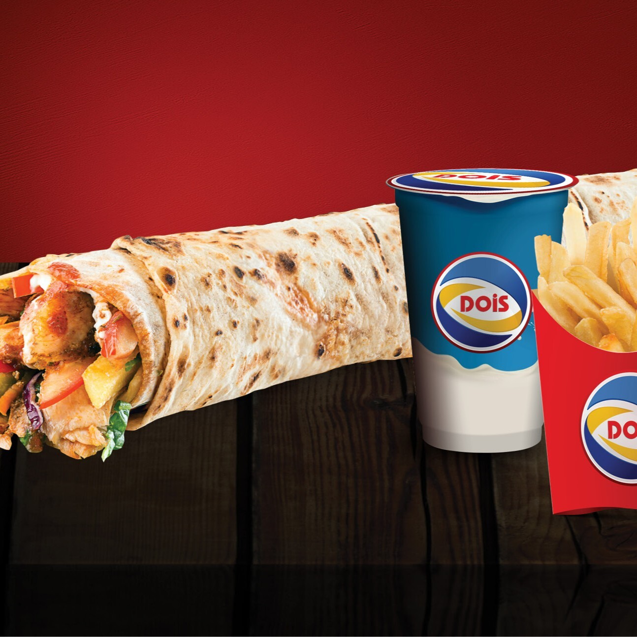 Dois Mega Cheddar Ekonomik Menü (110 g)