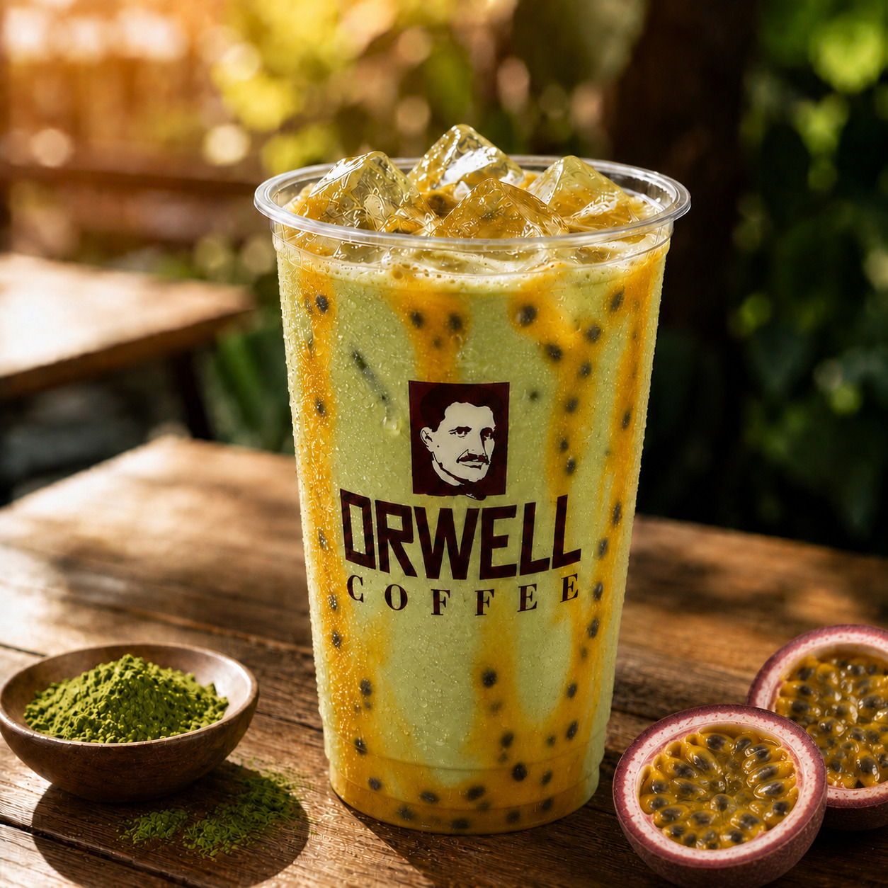 Matcha Latte (Passion Fruit)
