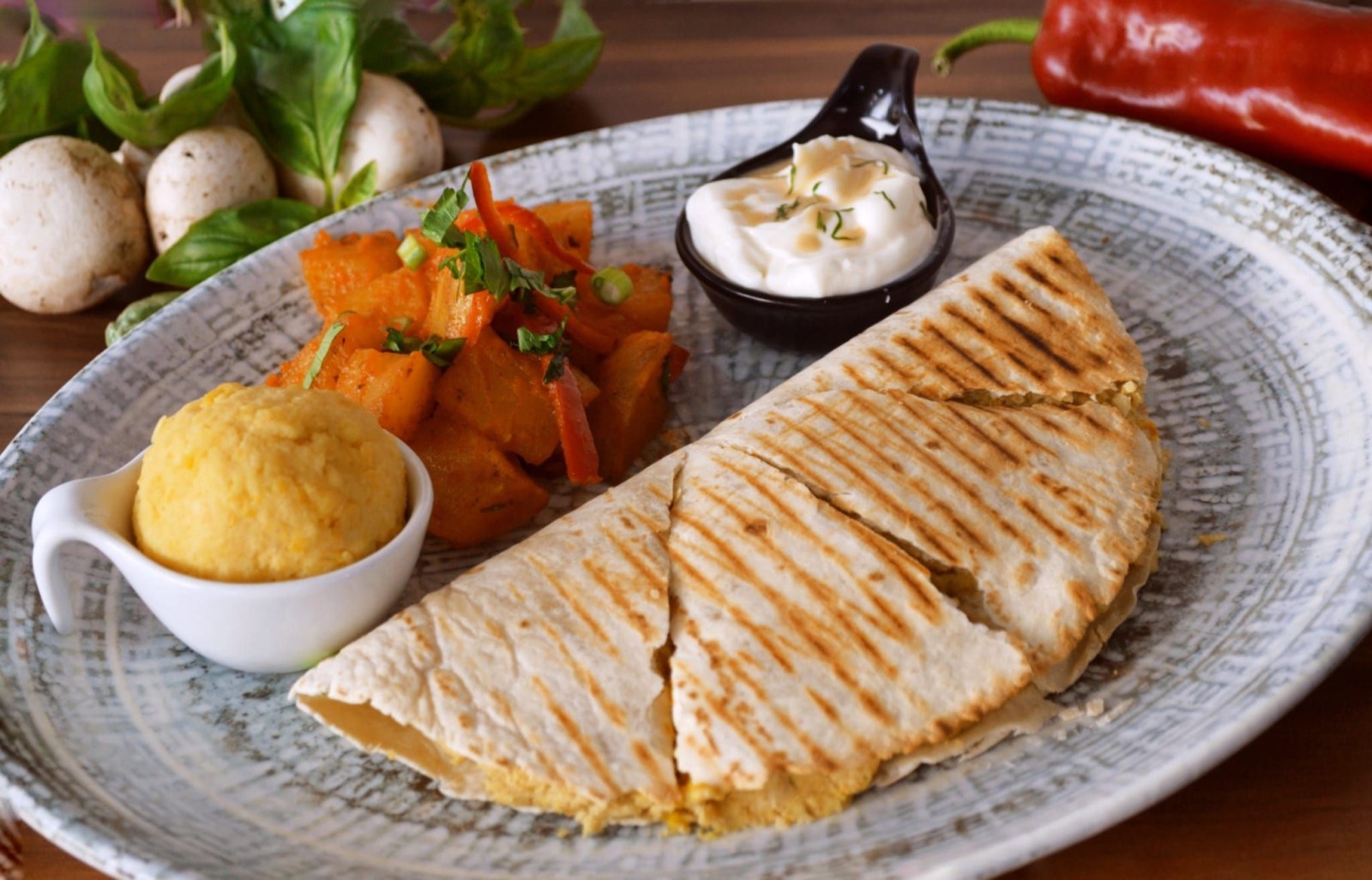 Vejetaryen Quesadilla