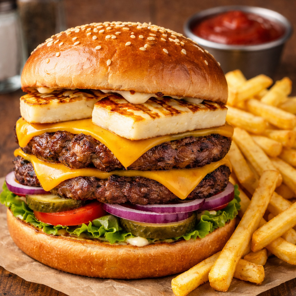 Full double burger