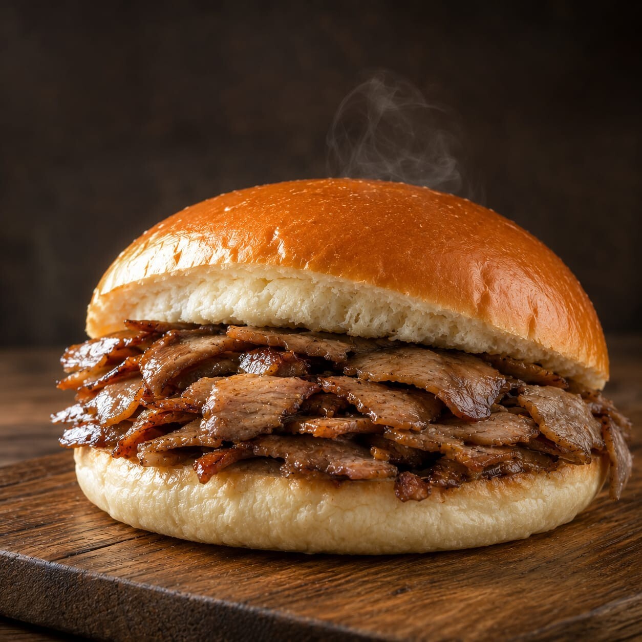 Sütlü Burger Ekmeğine Et Döner