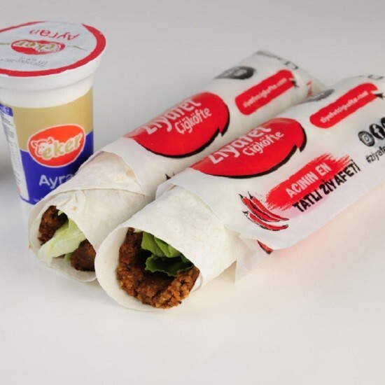 Çiğ Köfte Dürüm (2 Adet) + Ayran (1 Adet)