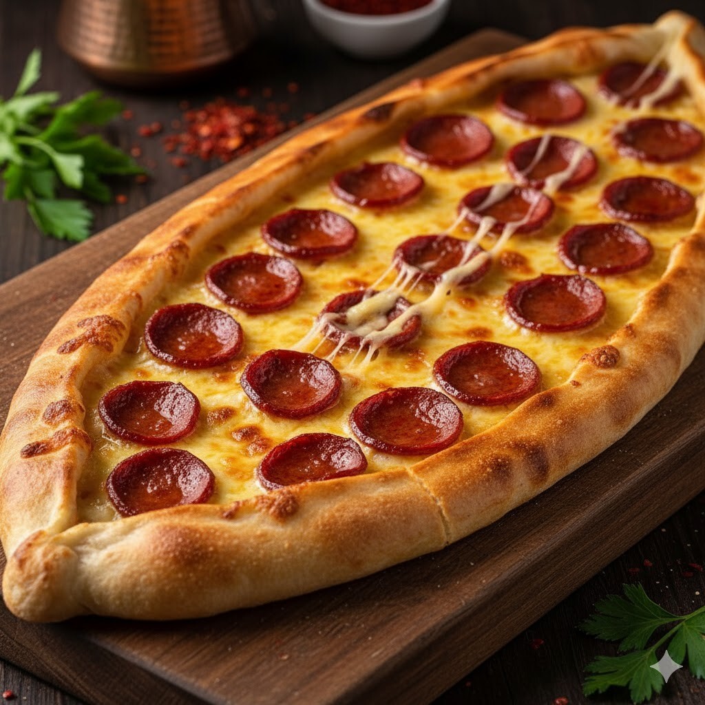 Sucuklu Kaşarlı Pide