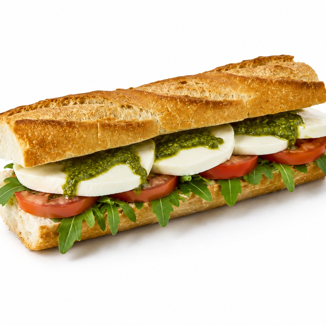 Mozzarellalı Pestolu Baget