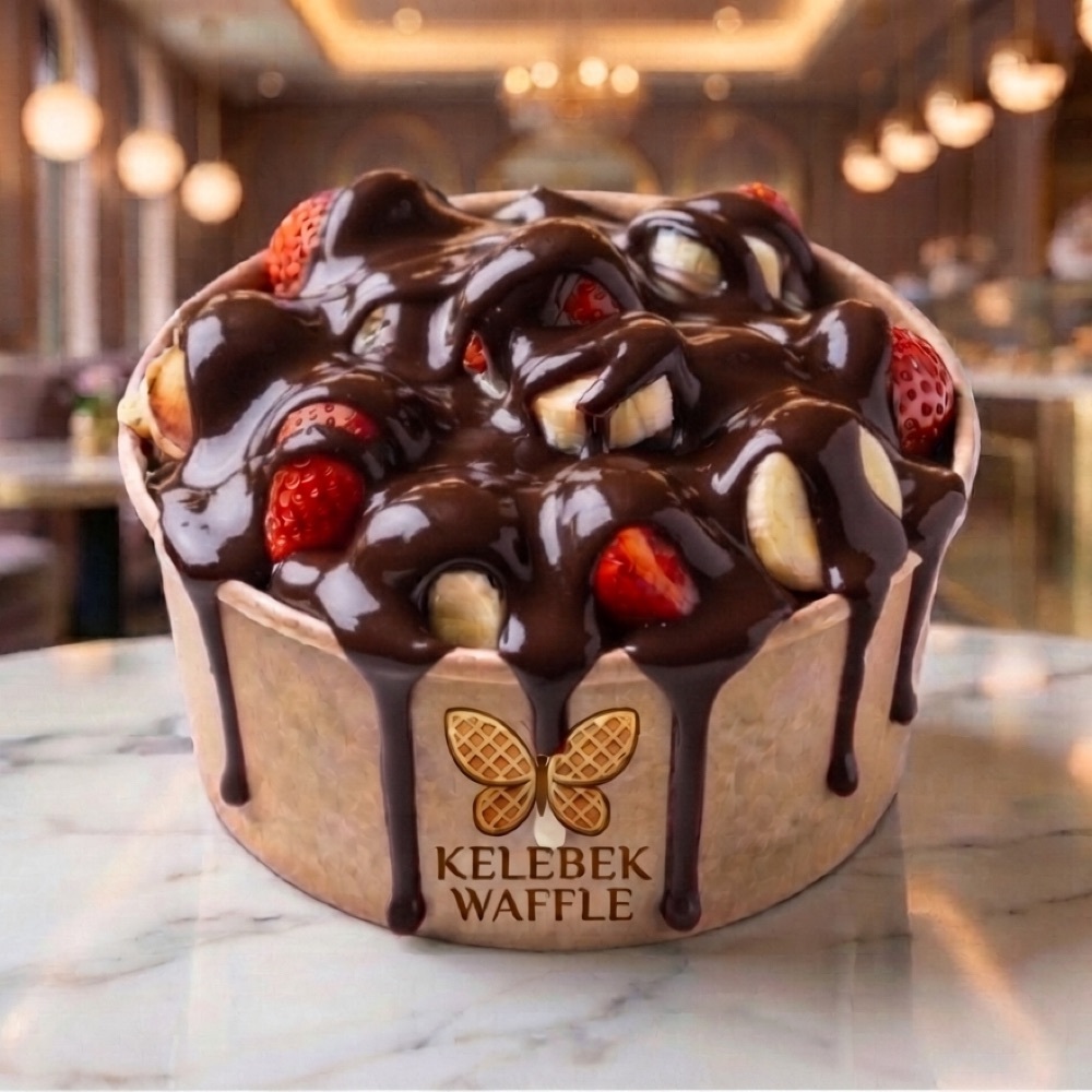 Bitter Çikolatalı Kovada Waffle