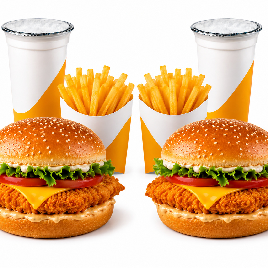 İkili Tavuk Burger Menü