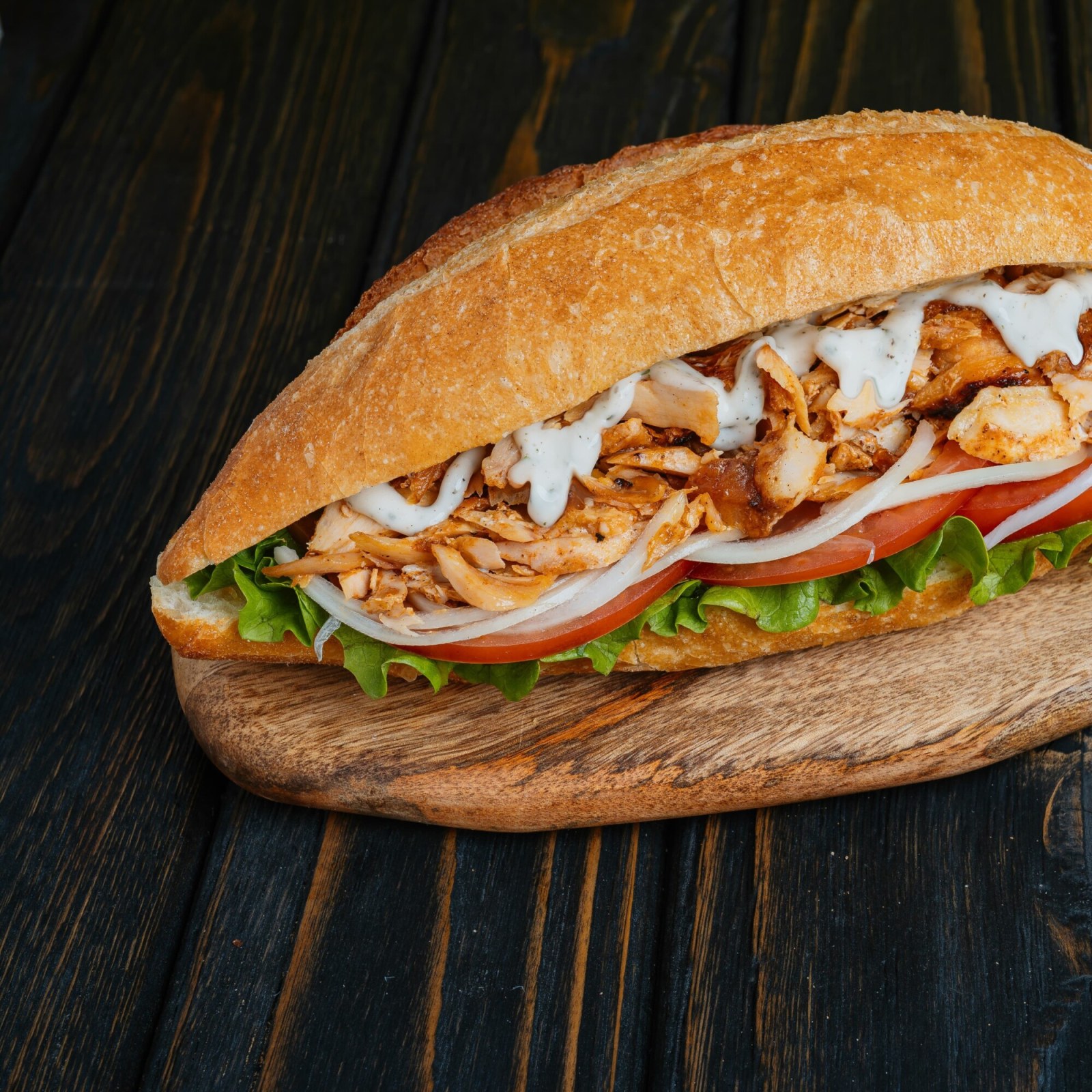 Somun(Sandviç boyutunda) Ekmek Tavuk Döner ( 100 Gr )