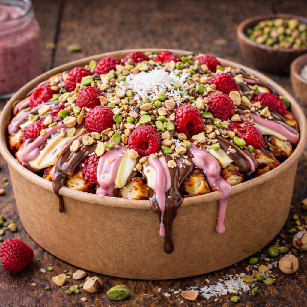 Frambuazlı Waffle Bowl