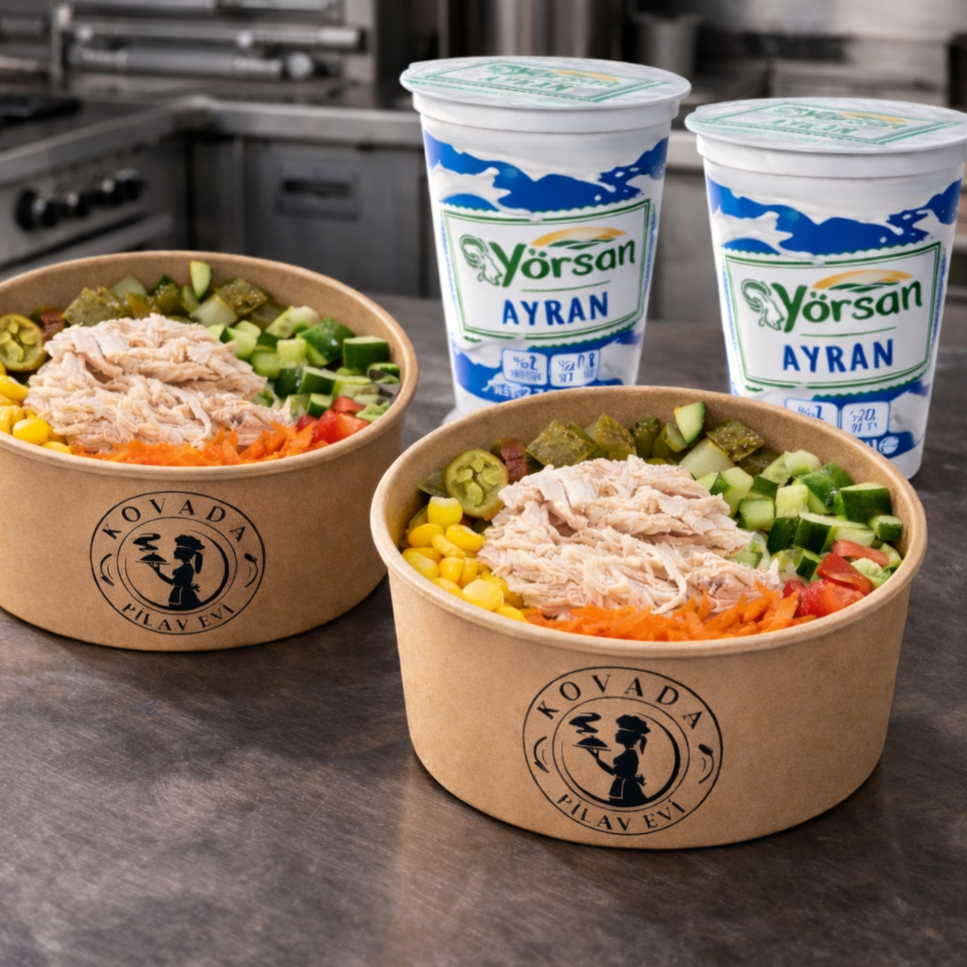 Kovada Kanka Menü Pilav (2x) (Büyük Boy) + (2x) 275 Ml Ayran