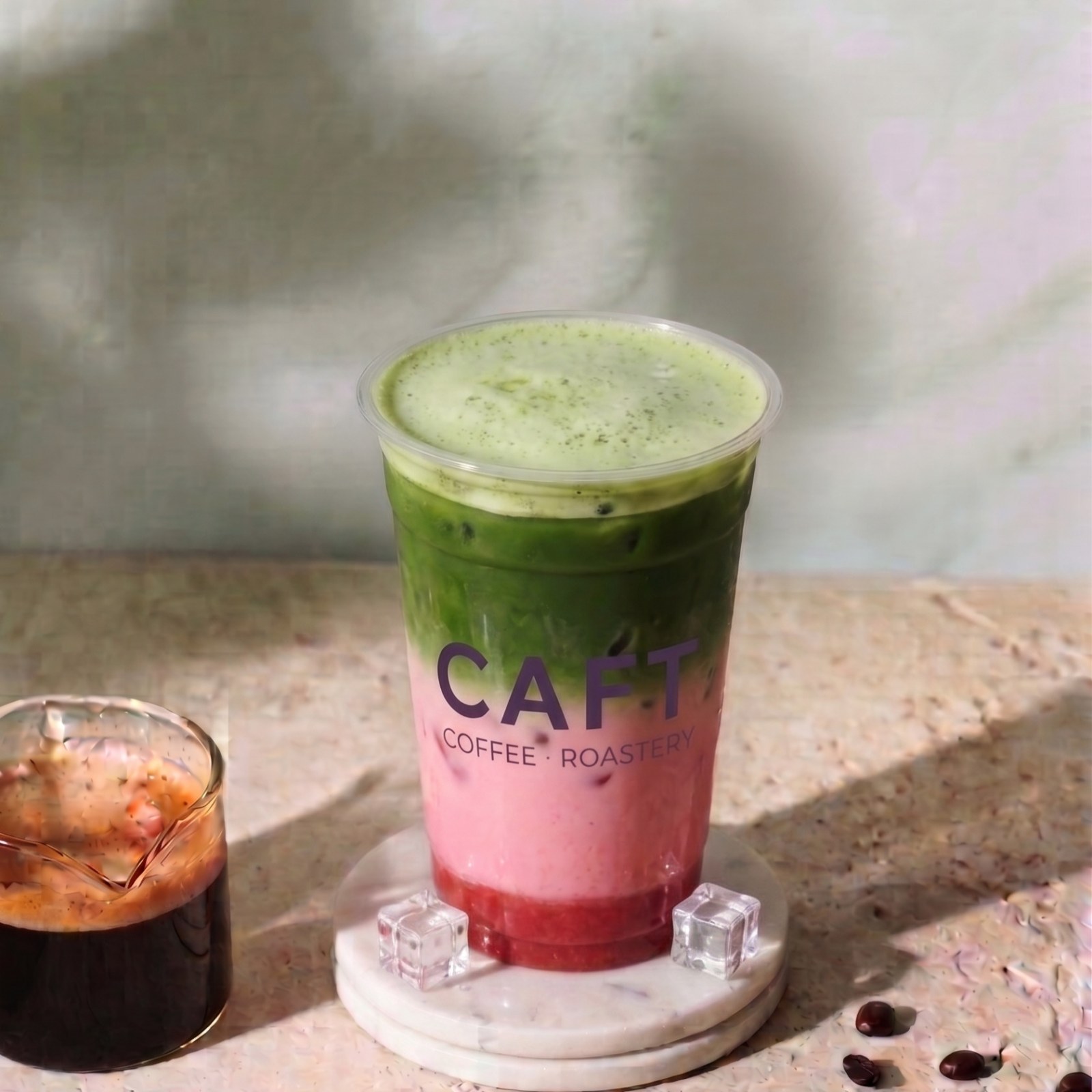 Iced Strawberry Matcha Latte