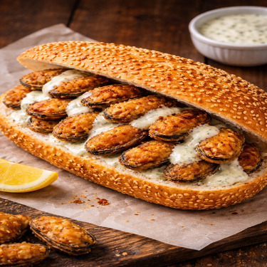 Yarım Ekmek Arası Midye Tava