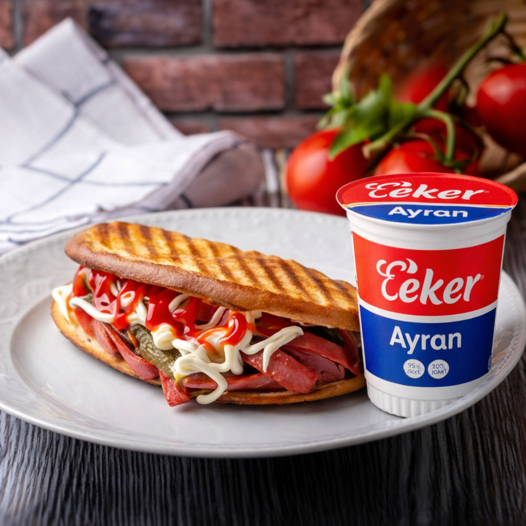 Karışık Ayvalık Tostu + Eker Ayran (27 Cl)
