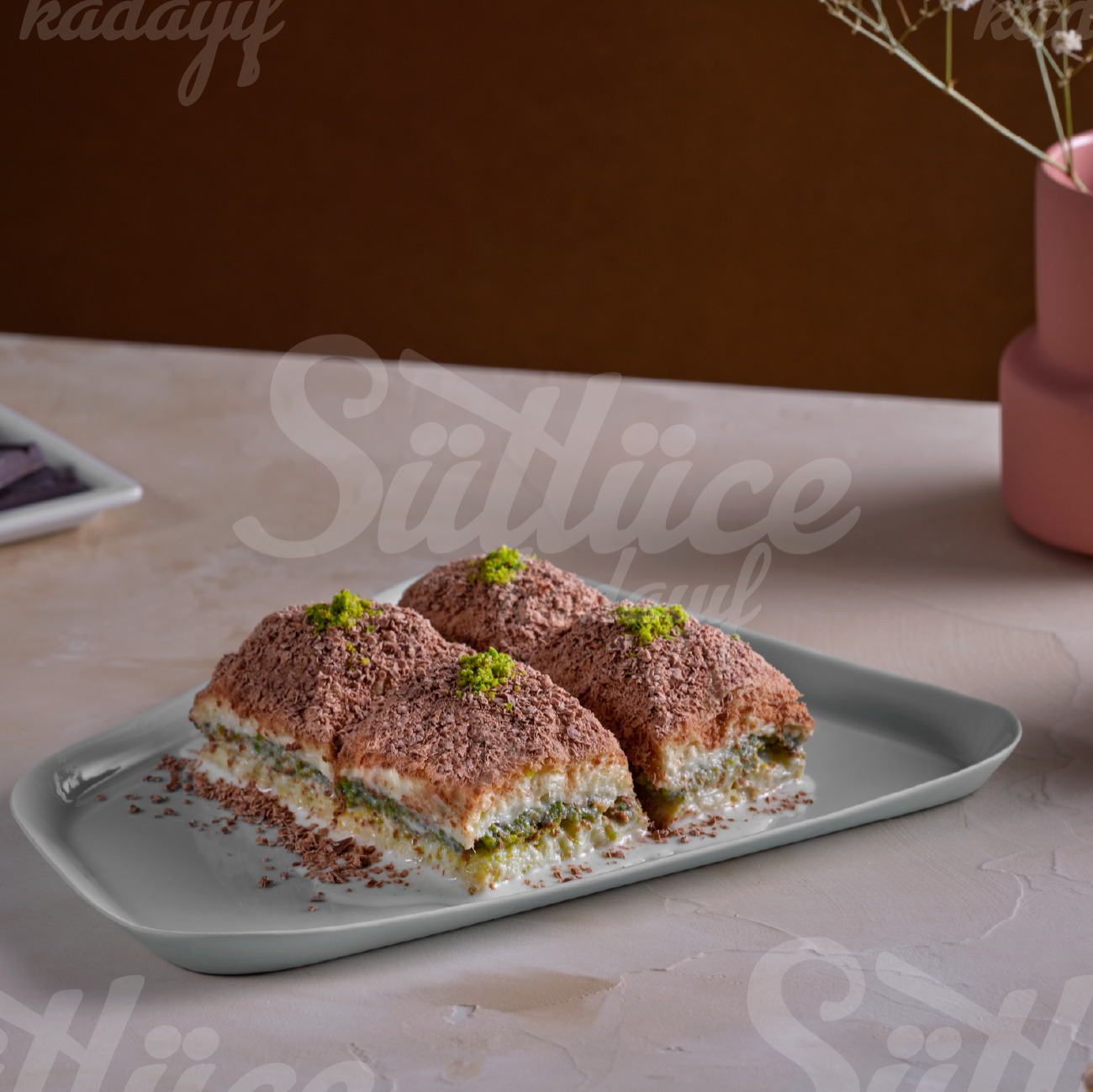 Çikolatalı Fıstıklı Soğuk Baklava 1000gr.