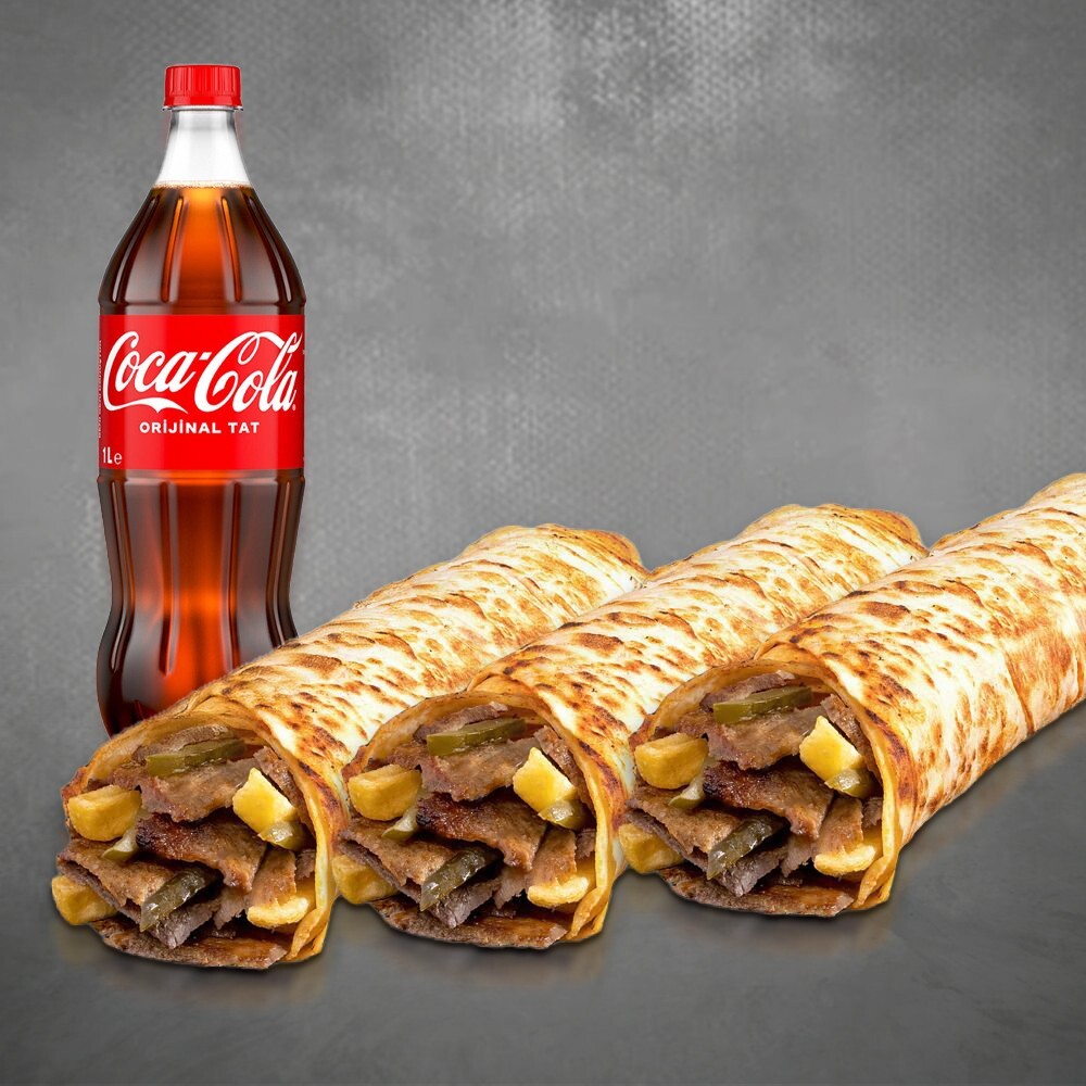 3 Lü Zurna Et Döner Menü (45cm)