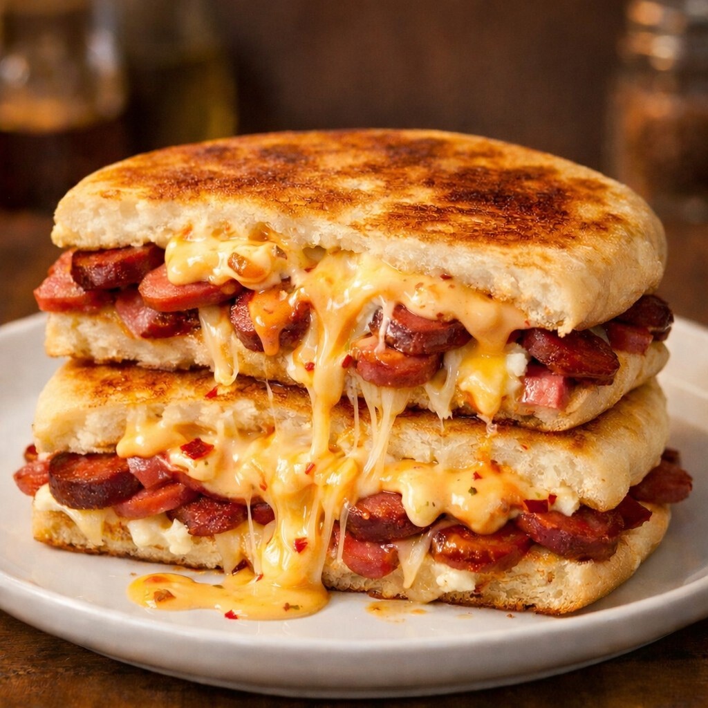 Burger Soslu Karışık Bazlama Tost